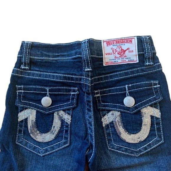 True Religion Blue Jeans Girls Size 8 - Picture 4 of 11
